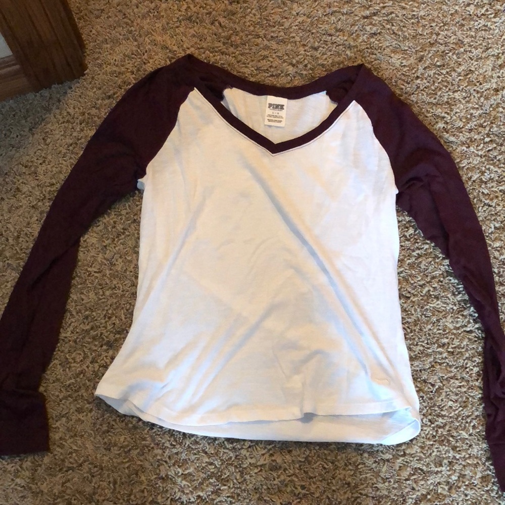 pink baseball tee